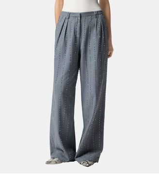 Pantalon à rayures bijou Pinko