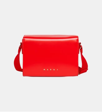 Sac bandoulière Vivian avec logo - Marni - Rouge