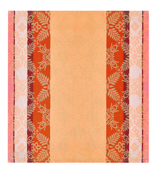 Serviette de table Mumbai 100% coton - Le Jacquard Francais - Orange clair