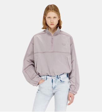 Veste en nylon relaxed à col montant - Diesel - Lilas