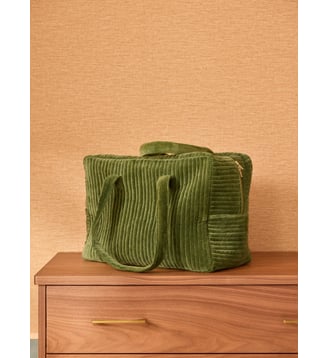 Sac week-end en velours - Cyrillus - Imprimé bekasi