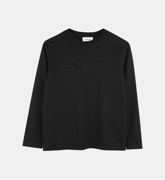Tee-shirt à manches longues - Lanvin Kids - Black