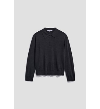 Polo en laine mérinos - REBECA - Gerard Darel - Anthracite