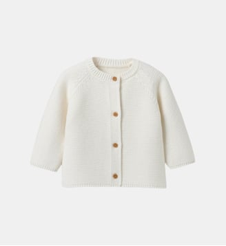 Cardigan en coton biologique et laine - Cyrillus - Écru