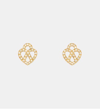 Boucles d'oreilles Cœur Entrelacé - Poiray - Or jaune