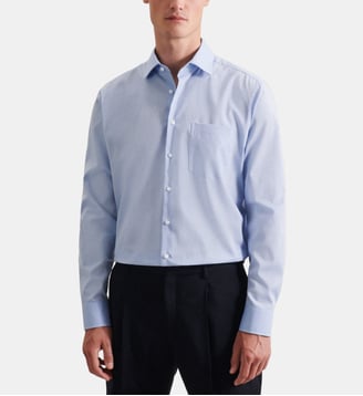 Chemise d'affaires 1/1 Extra long Regular Col Kent - Seidensticker - Bleu