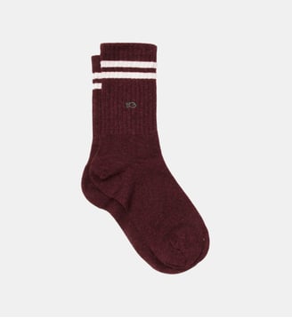 Chaussettes en coton peigné retro - Billybelt - Bordeaux