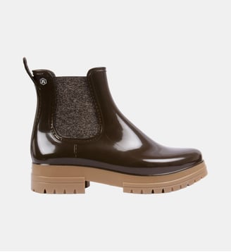 Bottines de pluie crantées - Jules & Jenn - Marron et beige