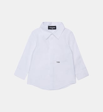 Chemise à manches longues avec logo - Dsquared2 - Blanc