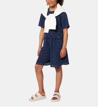 Robe de cérémonie cloutée - Michael Kors Kids - Bleu cargo