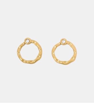 Boucles d'oreilles rondes avec strass en acier inoxydable - Balaboosté - Doré