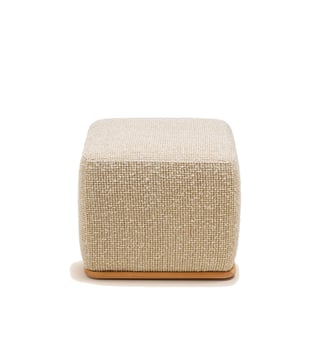 Pouf  Bois et jacquard Alisia Madura