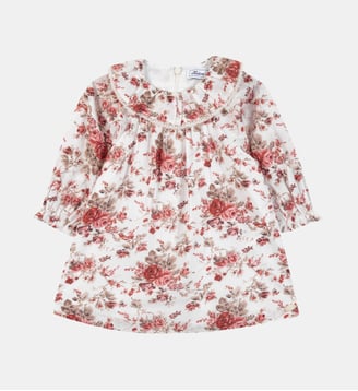 Robe -   coton col volanté imprimé fleuri - Tartine Et Chocolat - Rose