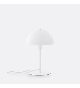 Lampe à poser, forme champignon en métal fer - La Redoute Interieurs - Blanc mat