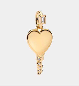 Pendentif Clé Cœur Gravable Doré - Pandora - Doré
