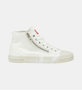 S-D-Verse - Baskets en toile effilochée avec logo D - Diesel - Blanc