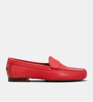Mocassin palm beach - cuir lisse - Fairmount - Rouge et orange