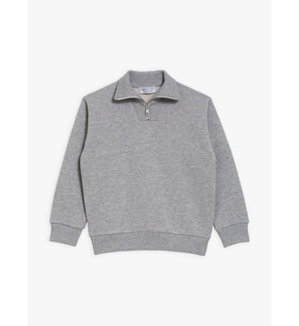 sweat Zip noir en molleton - Agnès b. - Écru