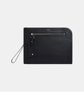 Pochette A4 Emile en cuir grainé - Le Tanneur - Noir