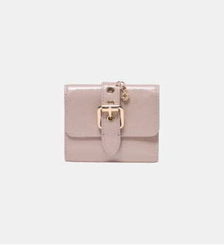 Portefeuille Miss M en cuir naplak - Maje - Beige mastic