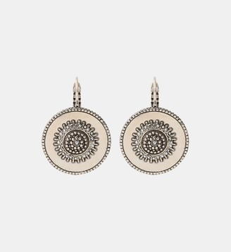 Boucles d'oreilles fines dormeuses   - Farah - Satellite - Argenté