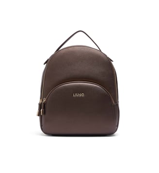 Sac à dos avec logo - Liu Jo - Marron foncé