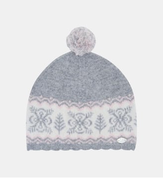 Bonnet -  moyen maille côtelée rayures - Tartine Et Chocolat - Gris clair