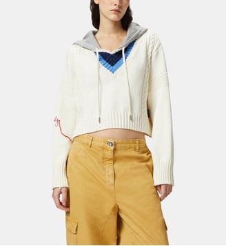 Pull varsity à capuche en molleton - Pinko - Multicolore