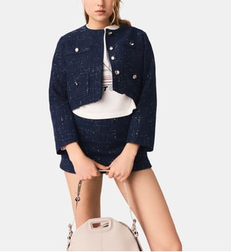 Veste courte à poches plaquées - Maje - Marine