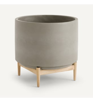 Cache-pot sur pied en hévéa H45cm AM.PM