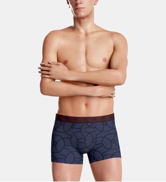Boxer imprimé en coton modal - Impetus - Bleu