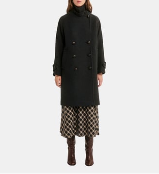 Manteau croisé à col montant ou tailleur - ARIS - Pablo - Anthracite
