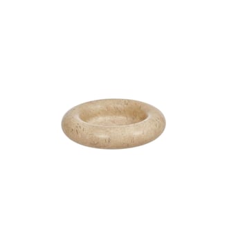 Bougeoir en marbre décoratif - OYOY - Beige
