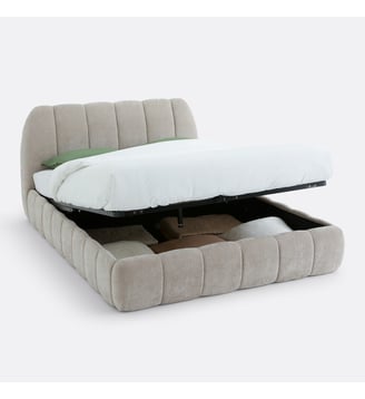 Lit coffre avec sommier - La Redoute Interieurs - Beige