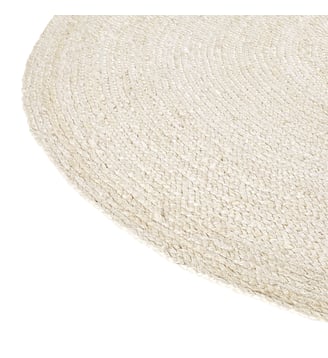 Tapis rond en jute blanchi La Redoute Interieurs