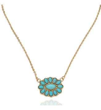 Collier chaîne avec cabochon central sertie de pierres LEIKA - Hipanema - Or