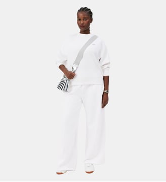 Sweatshirt oversize jersey double face - Lacoste - Blanc