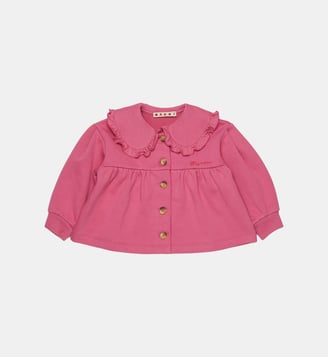 Veste avec logo et volants - Marni - Orchidée rose