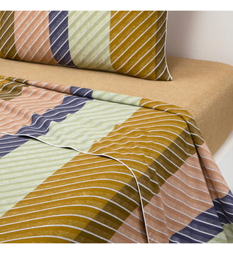 Drap plat en satin de coton lavé Desforges