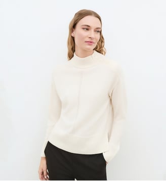 Pull mwalter - Motif uni - Caroll - Écru