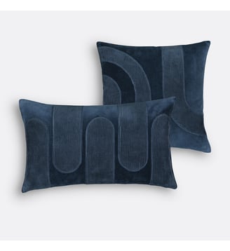 Housse de coussin velours - La Redoute Interieurs - Bleu nuit