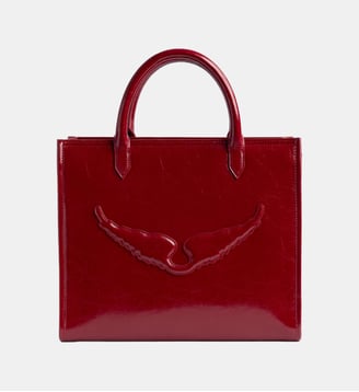 Sac Angel Tote Wrinkled Patent - Zadig&Voltaire - Rouge power