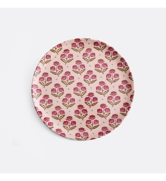 Plateau rond imprimé floral - La Redoute Interieurs - Imprimé indienne