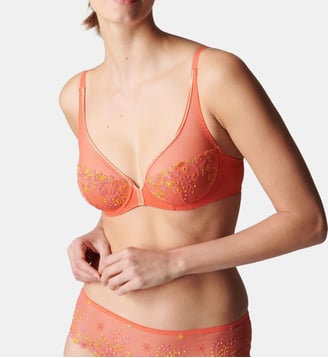 Soutien-gorge avec armatures Delice à broderies - Simone Pérèle - Corail