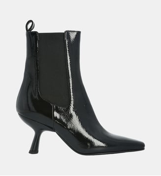 Boots chelsea davina - cuir vernis - Colisée Paris - Noir
