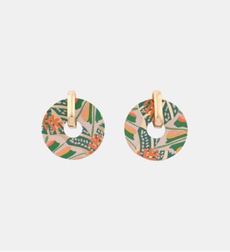 Boucles d'oreilles rondes Balagane imprimé jungle - Balaboosté - Multicolore