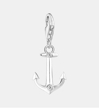 Breloque Charm ancre, ornée de pierres - Thomas Sabo - Argent