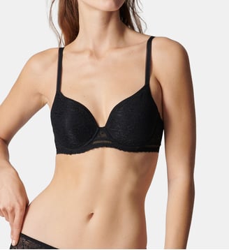 Soutien-gorge corbeille Spacer à dentelles - Simone Pérèle - Noir
