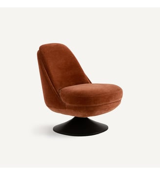 Fauteuil pivotant en velours - AM.PM - Écureuil