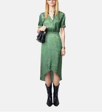 Robe Rimaz Satin - Zadig&Voltaire - Vert coriander